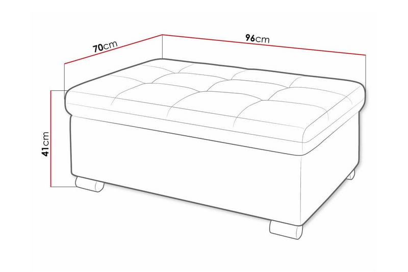 Trefor Fotpall 70 cm Grön - Möbler - Vardagsrum - Stolar & sittmöbler - Pallar - Fotpall