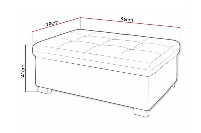 Trefor Fotpall 70 cm Gul - Möbler - Vardagsrum - Stolar & sittmöbler - Pallar - Fotpall