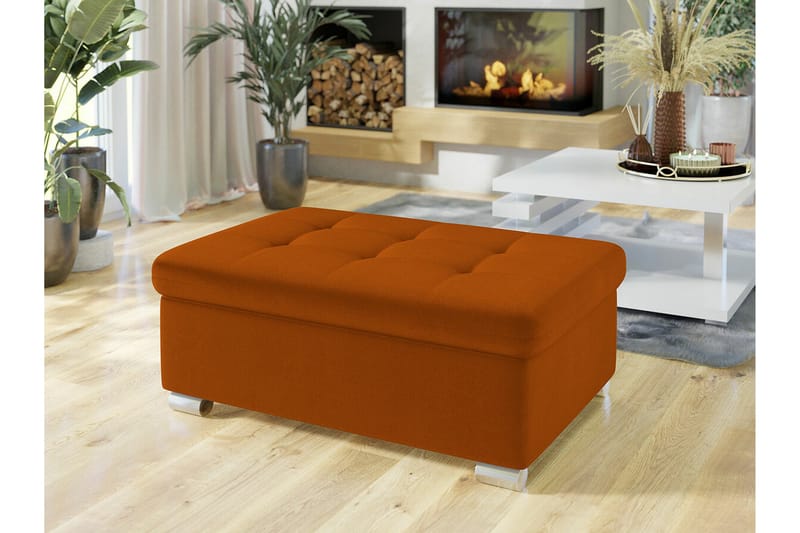 Trefor Fotpall 70 cm Mörk Orange - Möbler - Vardagsrum - Stolar & sittmöbler - Pallar - Fotpall