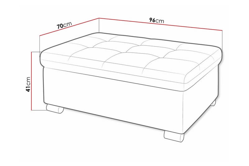 Trefor Fotpall 70 cm Mörkbrun - Möbler - Vardagsrum - Stolar & sittmöbler - Pallar - Fotpall