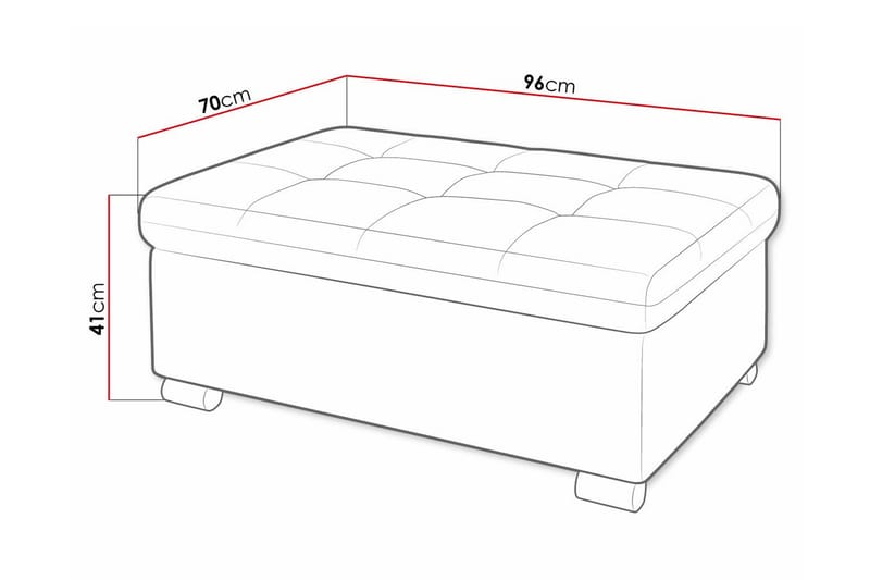 Trefor Fotpall 70 cm Rosa - Möbler - Vardagsrum - Stolar & sittmöbler - Pallar - Fotpall