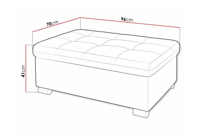 Trefor Fotpall 70 cm Svart - Möbler - Vardagsrum - Stolar & sittmöbler - Pallar - Fotpall