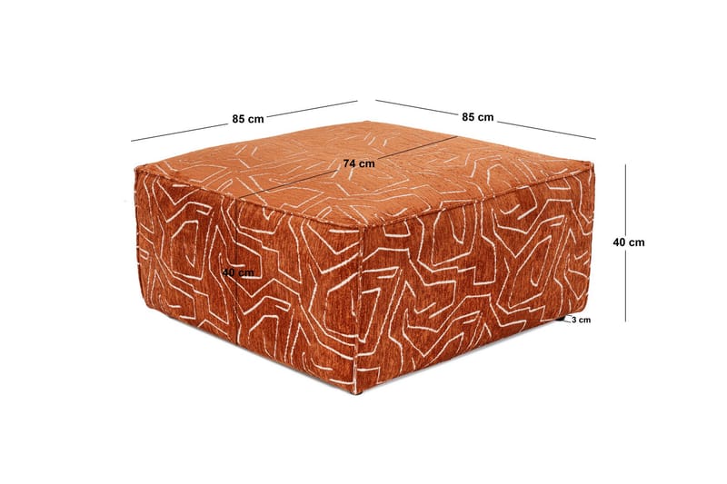 Kaolins Fotpall 85 cm - Orange - Möbler - Vardagsrum - Stolar & sittmöbler - Pallar - Fotpall