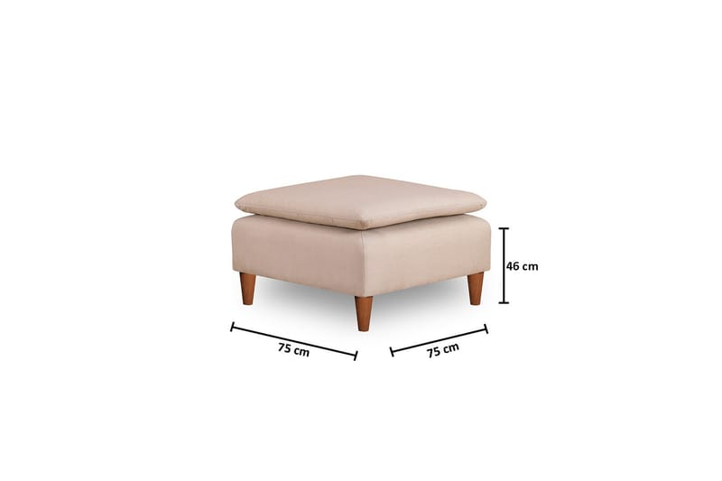 Lungo  Fotpall 75 cm Beige - Möbler - Vardagsrum - Stolar & sittmöbler - Pallar - Fotpall