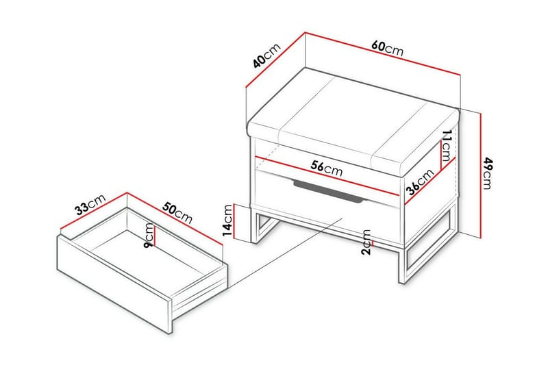 Staffin Sittpall 40 cm Vit - Möbler - Vardagsrum - Stolar & sittmöbler - Pallar