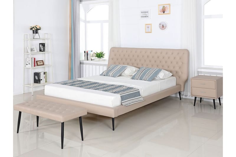 CADIENNE Sängbänk 104 cm Beige/Konstläder - Möbler - Vardagsrum - Stolar & sittmöbler - Sittbänk