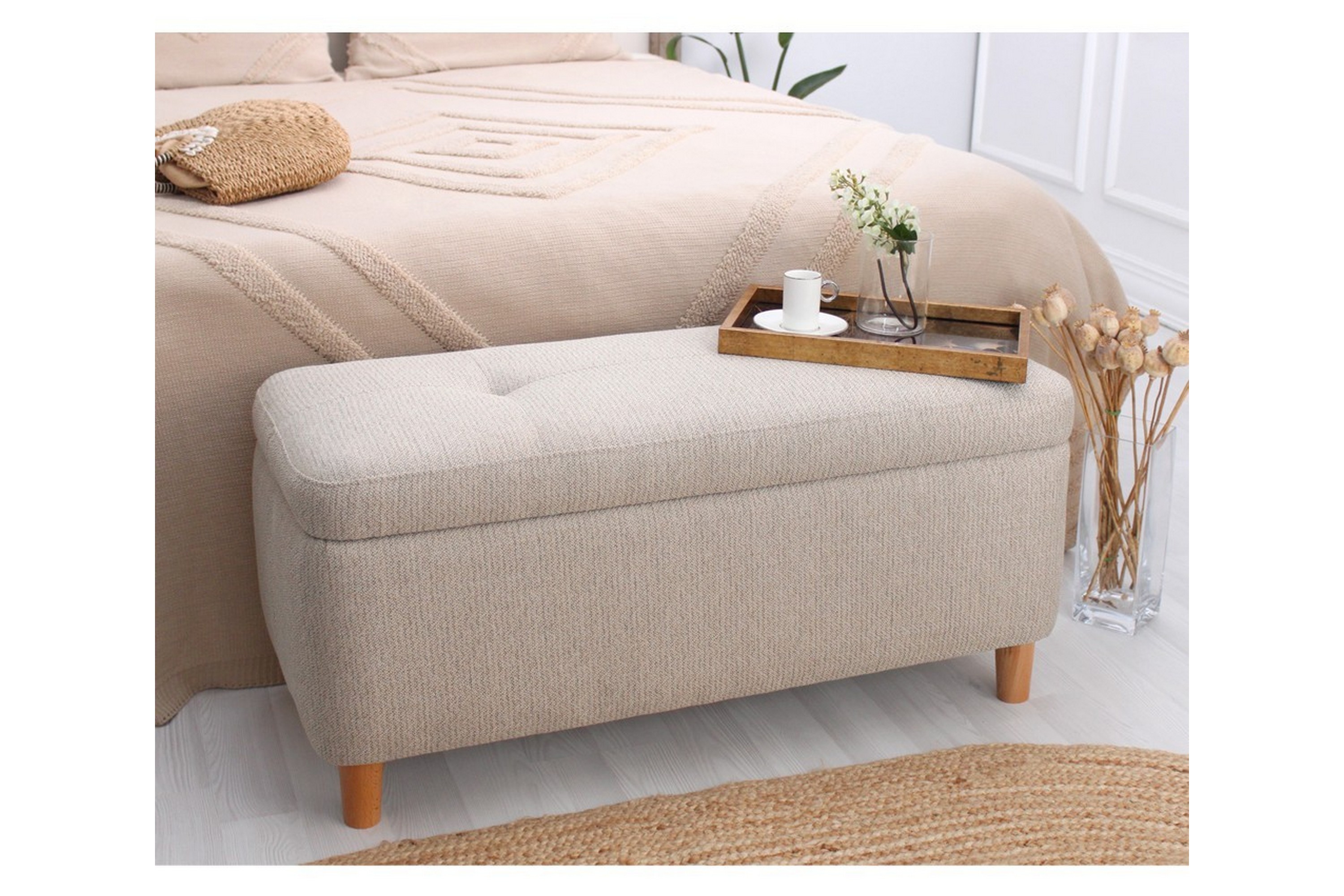 Mansi Sittpuff 100 cm Beige - Sittpuff