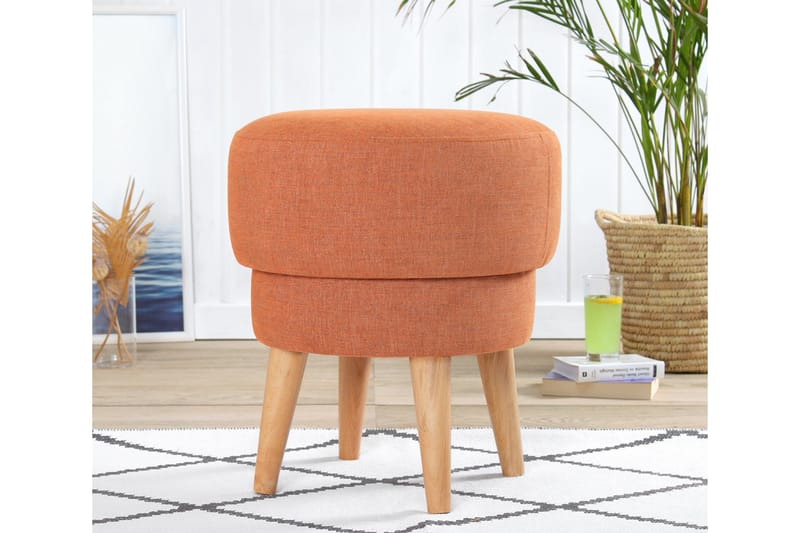 Veccio Sittpuff 47 cm Orange - Möbler - Vardagsrum - Stolar & sittmöbler - Sittpuff