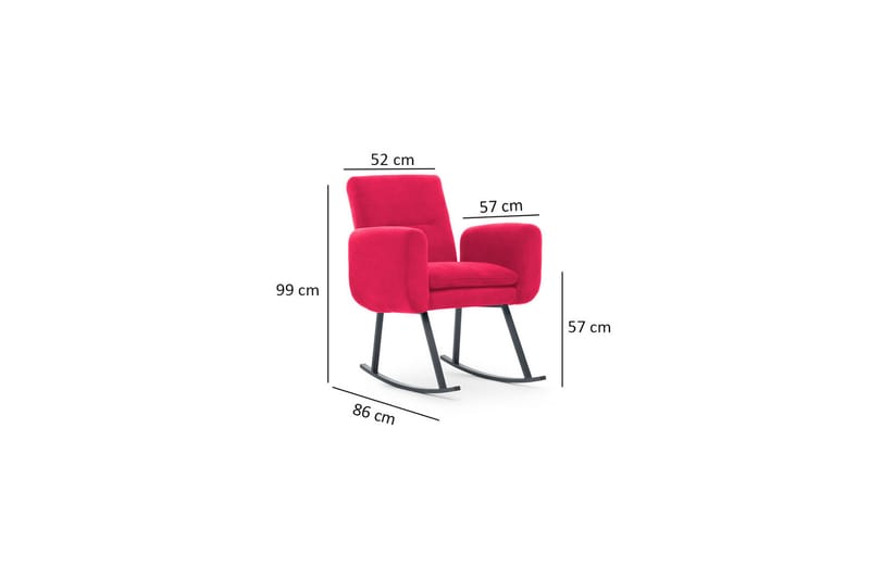 Drummond Gungfåtölj Fuchsia - Möbler - Vardagsrum - Stolar & sittmöbler - Snurrstolar & gungstolar