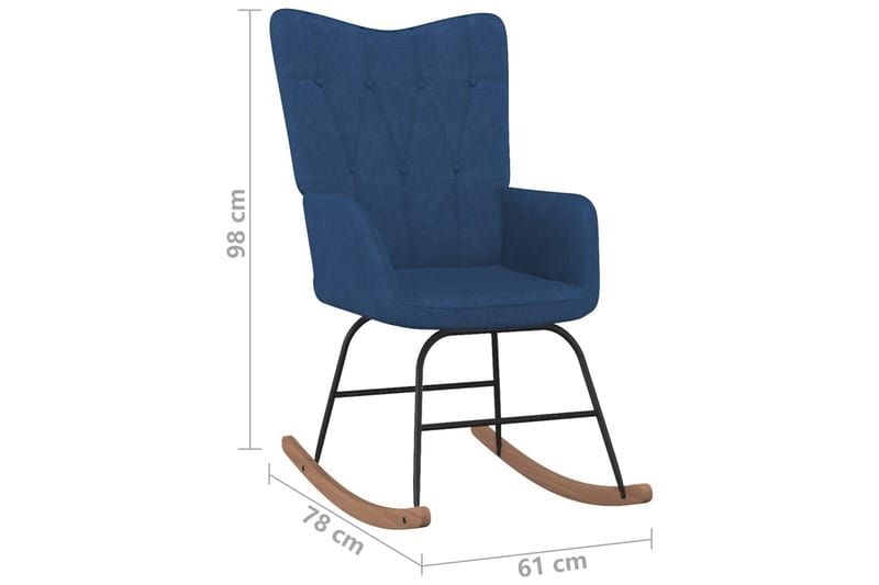 Gungstol blå tyg - Blå - Möbler - Vardagsrum - Stolar & sittmöbler - Snurrstolar & gungstolar