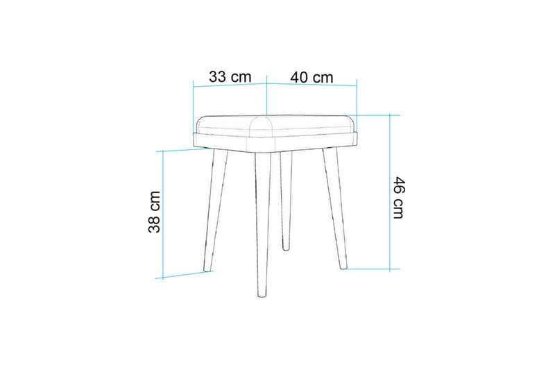 Valsot Sittpuff 40 cm - Ek/Antracit - Möbler - Vardagsrum - Stolar & sittmöbler - Sittpuff