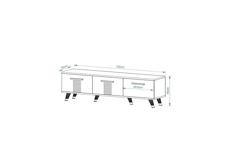 ASIMO Tv-bänk 150x35 cm Brun - Möbler - Vardagsrum - Tv-möbler & mediamöbler - Tv-bänkar