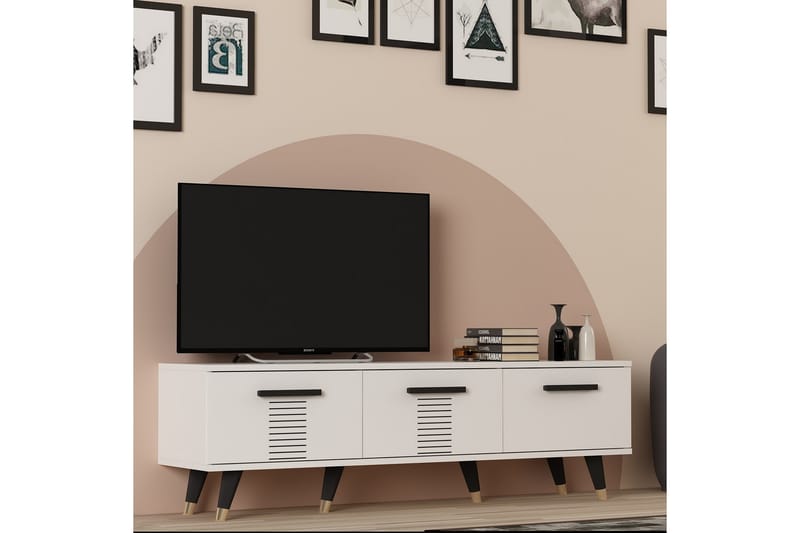 ASIMO Tv-bänk 150x35 cm Vit - Möbler - Vardagsrum - Tv-möbler & mediamöbler - Tv-bänkar