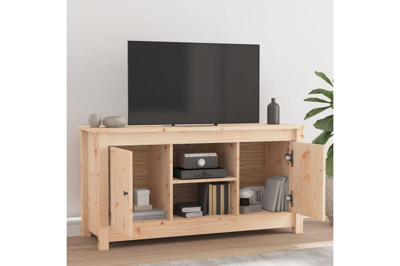 beBasic Tv-bänk 103x36,5x52 cm massiv furu - Möbler - Vardagsrum - Tv-möbler & mediamöbler - Tv-bänkar