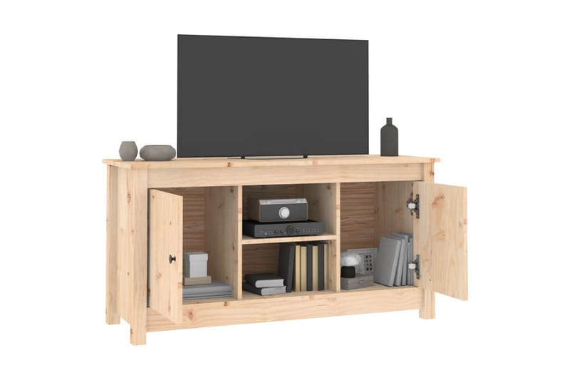 beBasic Tv-bänk 103x36,5x52 cm massiv furu - Möbler - Vardagsrum - Tv-möbler & mediamöbler - Tv-bänkar