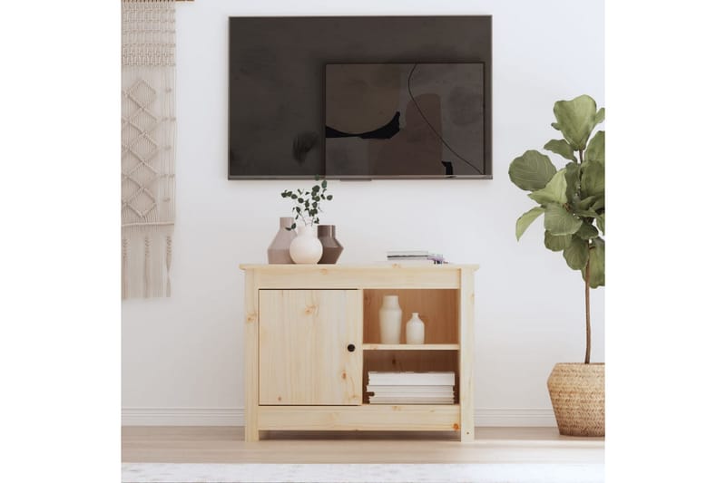 beBasic Tv-bänk 70x36,5x52 cm massiv furu - Möbler - Vardagsrum - Tv-möbler & mediamöbler - Tv-bänkar