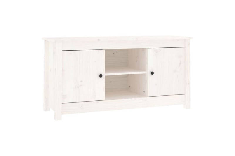 beBasic Tv-bänk vit 103x36,5x52 cm massiv furu - Möbler - Vardagsrum - Tv-möbler & mediamöbler - Tv-bänkar