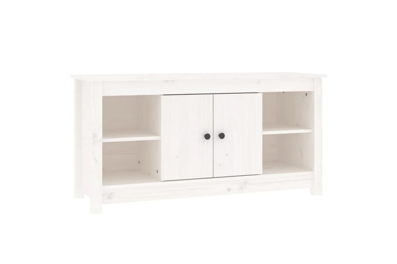 beBasic Tv-bänk vit 103x36,5x52 cm massiv furu - Möbler - Vardagsrum - Tv-möbler & mediamöbler - Tv-bänkar