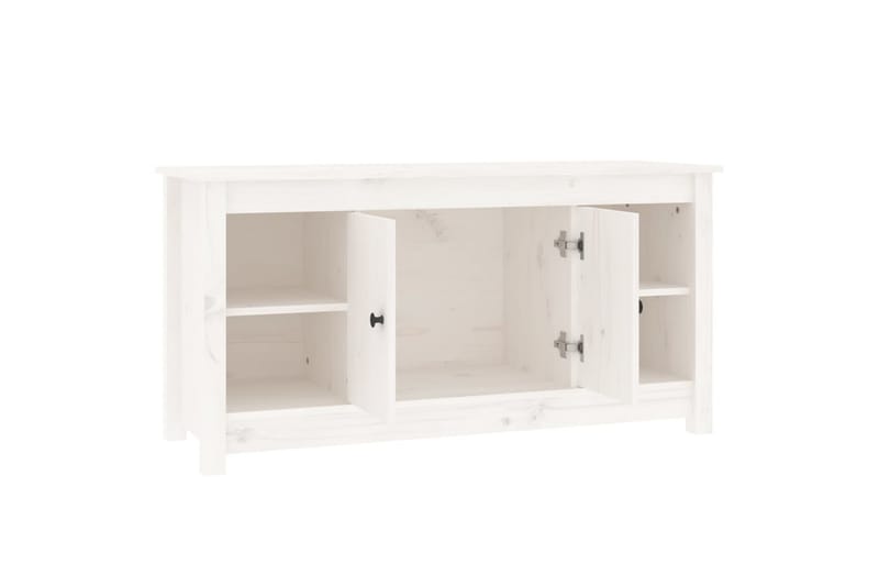 beBasic Tv-bänk vit 103x36,5x52 cm massiv furu - Möbler - Vardagsrum - Tv-möbler & mediamöbler - Tv-bänkar