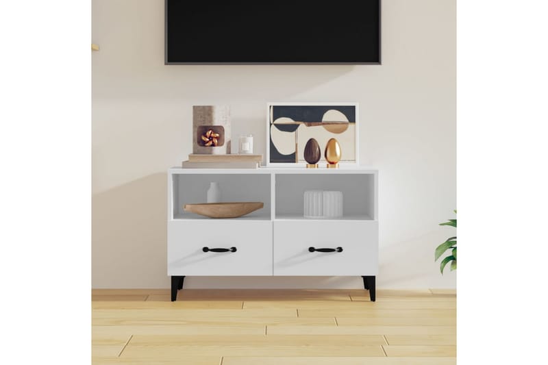 beBasic Tv-bänk vit 80x36x50 cm konstruerat trä - Möbler - Vardagsrum - Tv-möbler & mediamöbler - Tv-bänkar