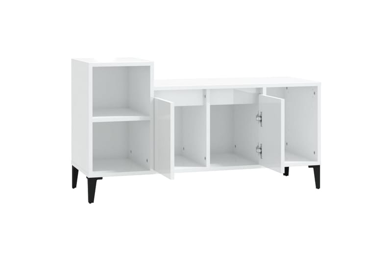 beBasic Tv-bänk vit högglans 100x35x55 cm konstruerat trä - Möbler - Vardagsrum - Tv-möbler & mediamöbler - Tv-bänkar