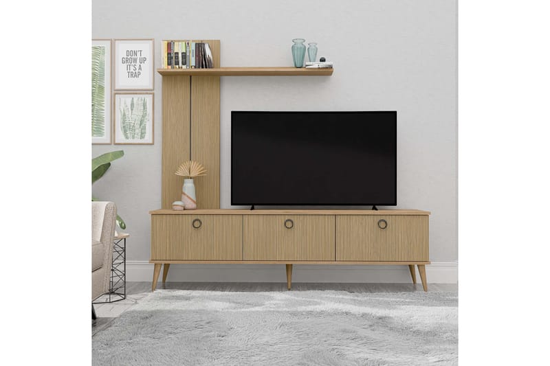 BICHENO Tv-bänk 180 cm Ek - Möbler - Vardagsrum - Tv-möbler & mediamöbler - Tv-bänkar