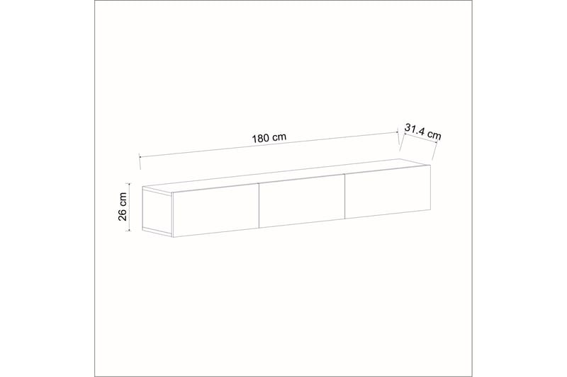 BICHENO Tv-bänk 180 cm Svart - Möbler - Vardagsrum - Tv-möbler & mediamöbler - Tv-bänkar