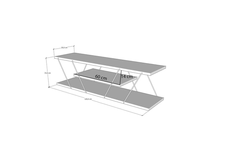 Canaz Tv-bänk 120 cm Guld/Marmor - Möbler - Vardagsrum - Tv-möbler & mediamöbler - Tv-bänkar