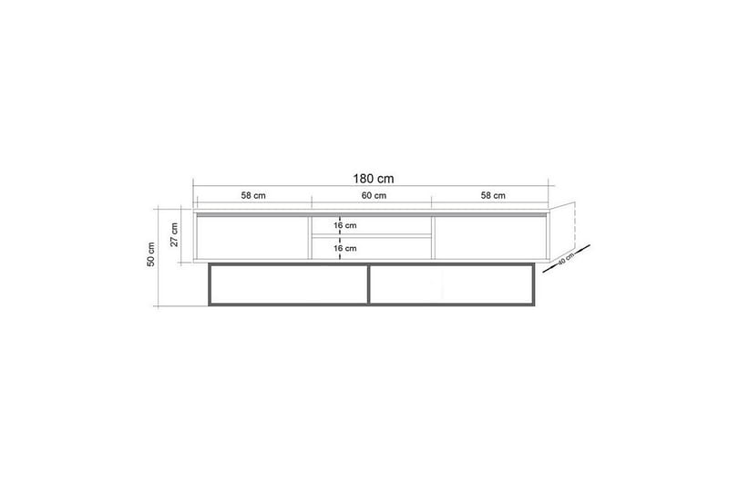 COBIJON Tv-bänk 180 cm Beige - Möbler - Vardagsrum - Tv-möbler & mediamöbler - Tv-bänkar