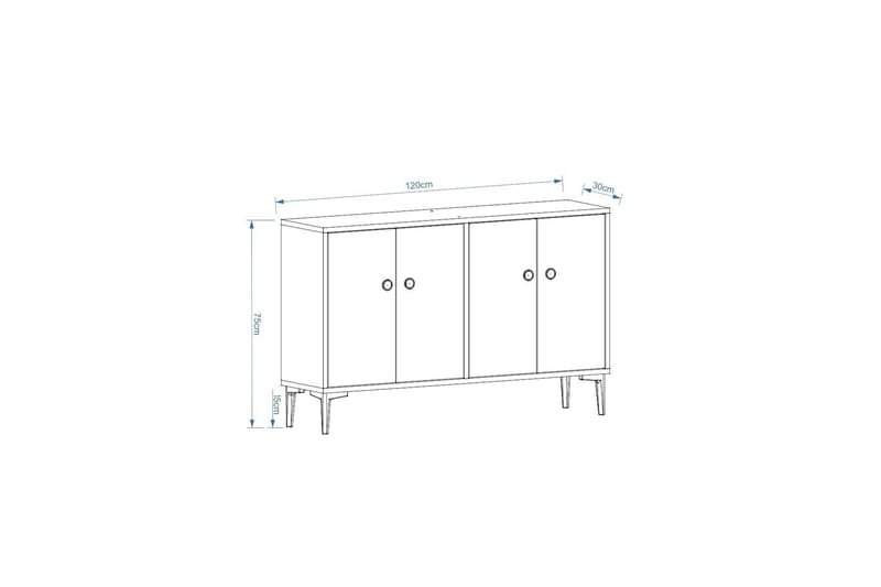 Cria Tv-bänk 120 cm Ek - Möbler - Vardagsrum - Tv-möbler & mediamöbler - Tv-bänkar