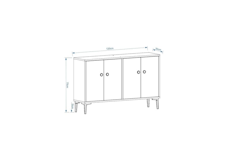 Cria Tv-bänk 120 cm Vit - Möbler - Vardagsrum - Tv-möbler & mediamöbler - Tv-bänkar