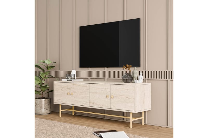 DIMANTS Tv-bänk 150 cm Beige - Möbler - Vardagsrum - Tv-möbler & mediamöbler - Tv-bänkar