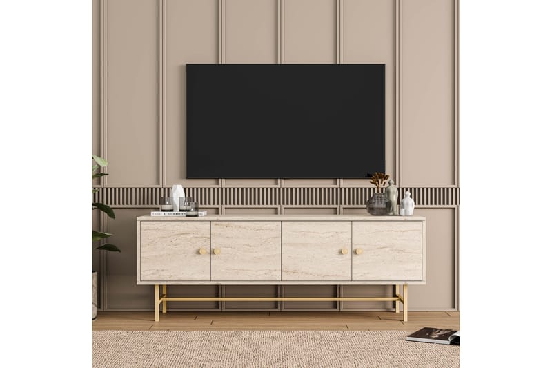 DIMANTS Tv-bänk 150 cm Beige - Möbler - Vardagsrum - Tv-möbler & mediamöbler - Tv-bänkar