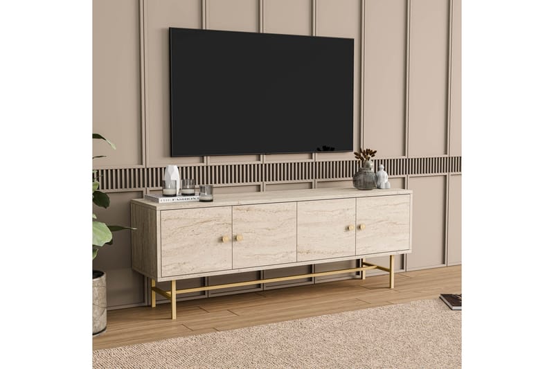 DIMANTS Tv-bänk 150 cm Beige - Möbler - Vardagsrum - Tv-möbler & mediamöbler - Tv-bänkar