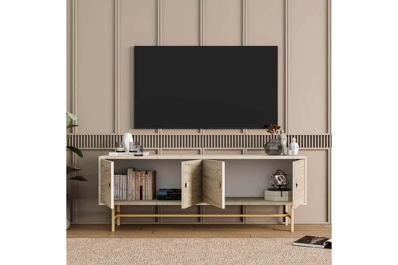 DIMANTS Tv-bänk 150 cm Beige - Möbler - Vardagsrum - Tv-möbler & mediamöbler - Tv-bänkar