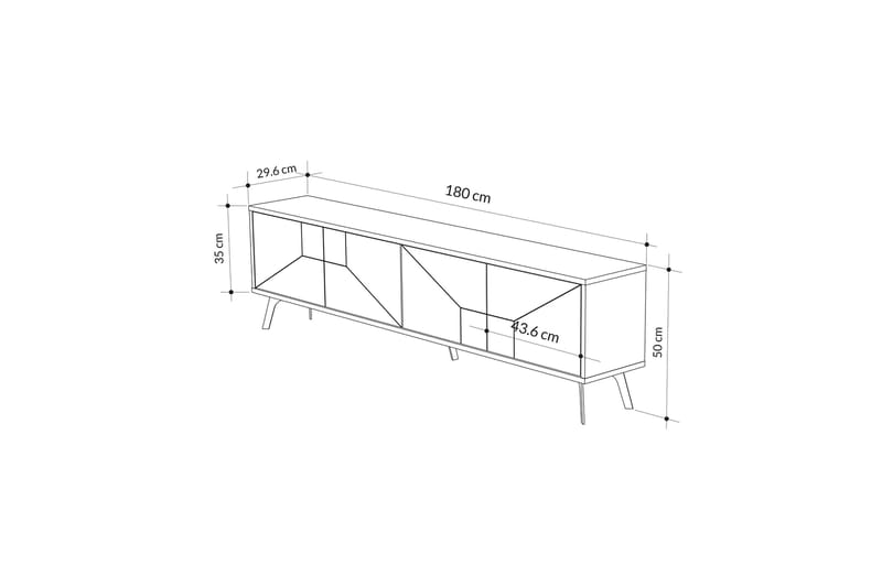 Dune  Tv-bänk 180 cm Antracit - Möbler - Vardagsrum - Tv-möbler & mediamöbler - Tv-bänkar