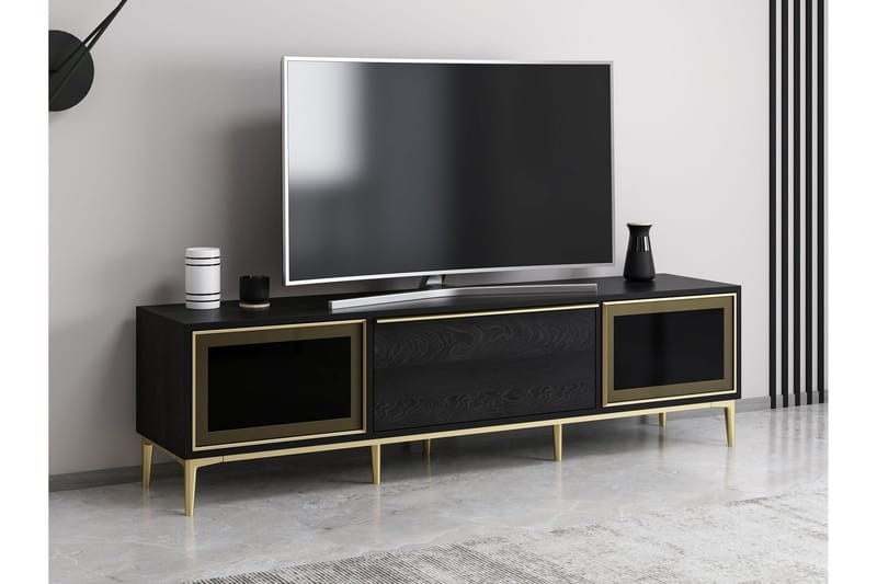 ELEVATE Tv-bänk 180 cm Svart - Möbler - Vardagsrum - Tv-möbler & mediamöbler - Tv-bänkar