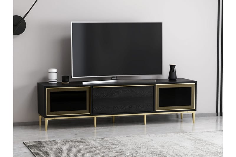 ELEVATE Tv-bänk 180 cm Svart - Möbler - Vardagsrum - Tv-möbler & mediamöbler - Tv-bänkar