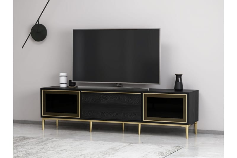 ELEVATE Tv-bänk 180 cm Svart - Möbler - Vardagsrum - Tv-möbler & mediamöbler - Tv-bänkar