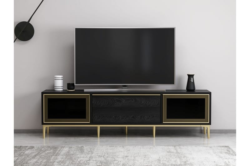 ELEVATE Tv-bänk 180 cm Svart - Möbler - Vardagsrum - Tv-möbler & mediamöbler - Tv-bänkar