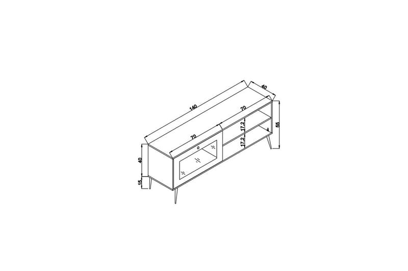 Elili Tv-bänk 138 cm Ek - Möbler - Vardagsrum - Tv-möbler & mediamöbler - Tv-bänkar