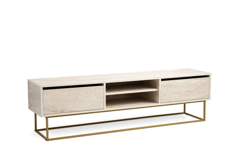 ESCAPE Tv-bänk 180 cm Guld/Marmor - Möbler - Vardagsrum - Tv-möbler & mediamöbler - Tv-bänkar