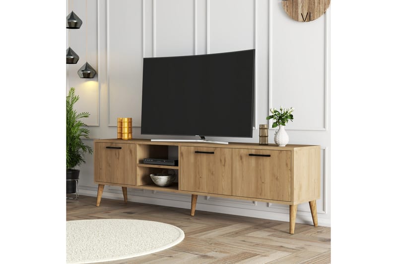 ESSEXA Tv-bänk 180x35 cm Brun - Möbler - Vardagsrum - Tv-möbler & mediamöbler - Tv-bänkar