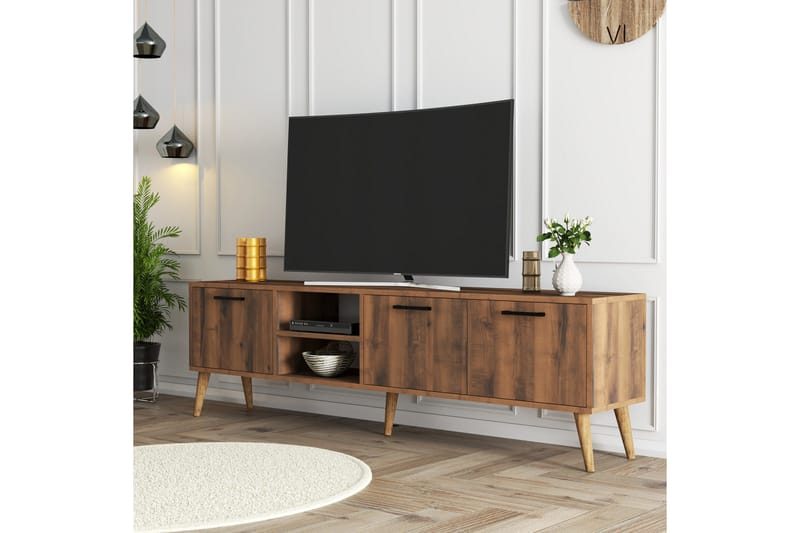 ESSEXA Tv-bänk 180x35 cm Brun - Möbler - Vardagsrum - Tv-möbler & mediamöbler - Tv-bänkar