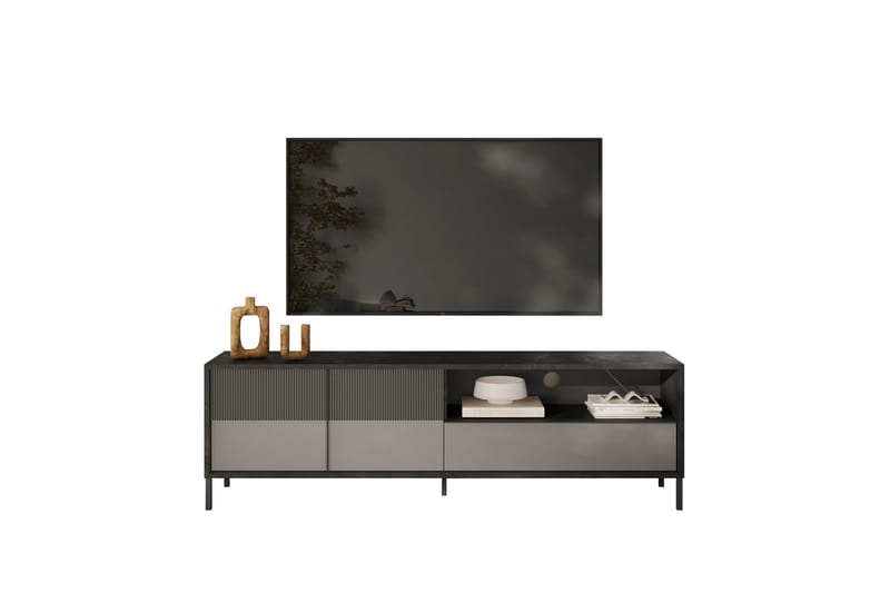 Everest Tv-bänk 206x40 cm - Svart/Grå - Möbler - Vardagsrum - Tv-möbler & mediamöbler - Tv-bänkar