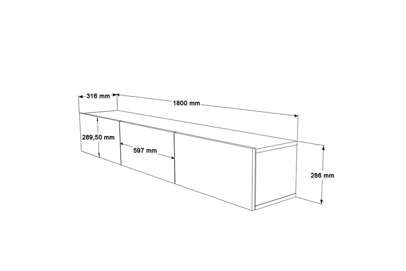 Famke Tv-bänk 180 cm Ek - Möbler - Vardagsrum - Tv-möbler & mediamöbler - Tv-bänkar