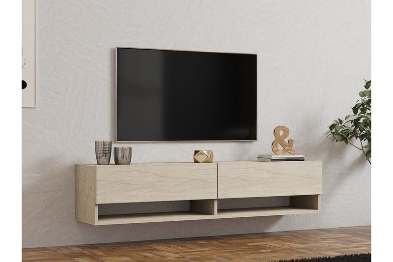 FETISL Tv-bänk 141 cm Beige - Möbler - Vardagsrum - Tv-möbler & mediamöbler - Tv-bänkar