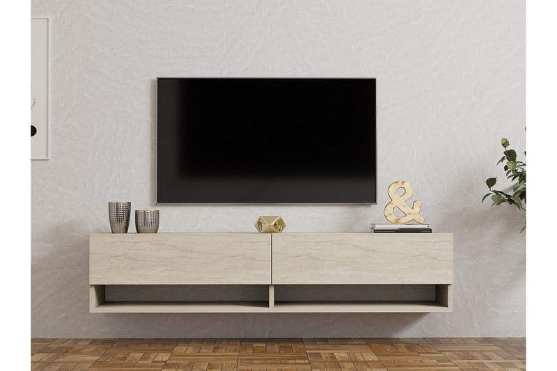 FETISL Tv-bänk 141 cm Beige - Möbler - Vardagsrum - Tv-möbler & mediamöbler - Tv-bänkar