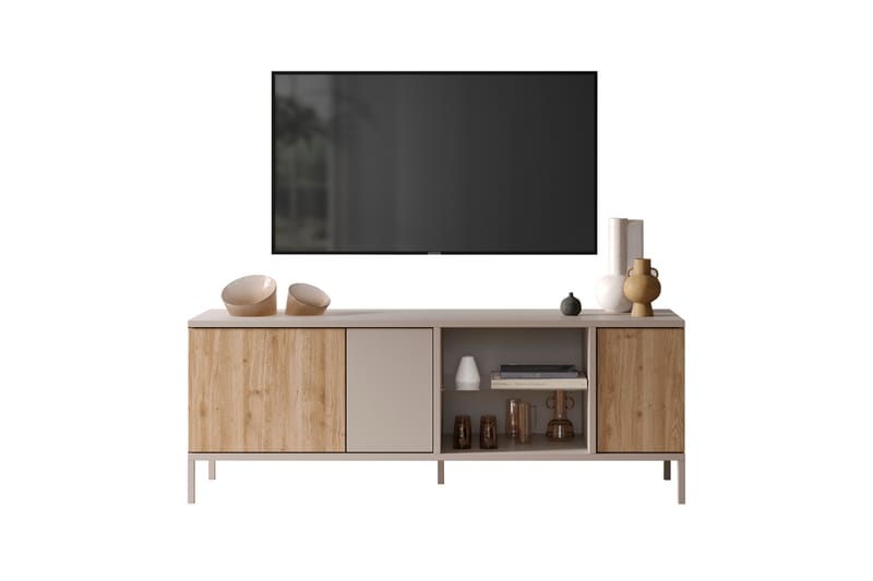 Gent Tv-bänk 160x43 cm - Grå/Brun - Möbler - Vardagsrum - Tv-möbler & mediamöbler - Tv-bänkar