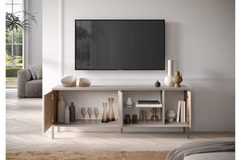 Gent Tv-bänk 160x43 cm - Grå/Brun - Möbler - Vardagsrum - Tv-möbler & mediamöbler - Tv-bänkar